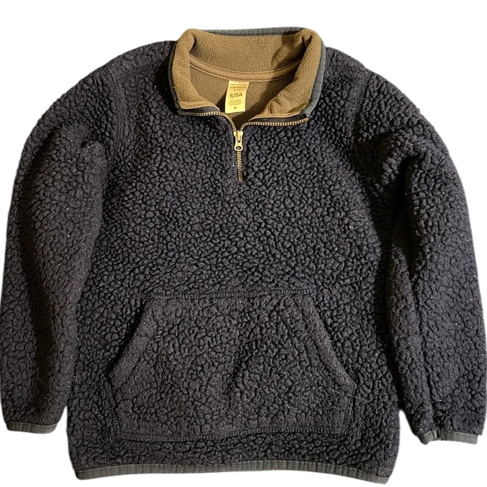 Carter's Navy and Gray Sherpa Fleece lined pullover